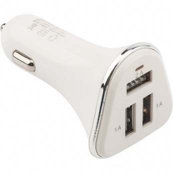 Автозарядка в прикуриватель REXANT 3хUSB 2х1000 mA белая