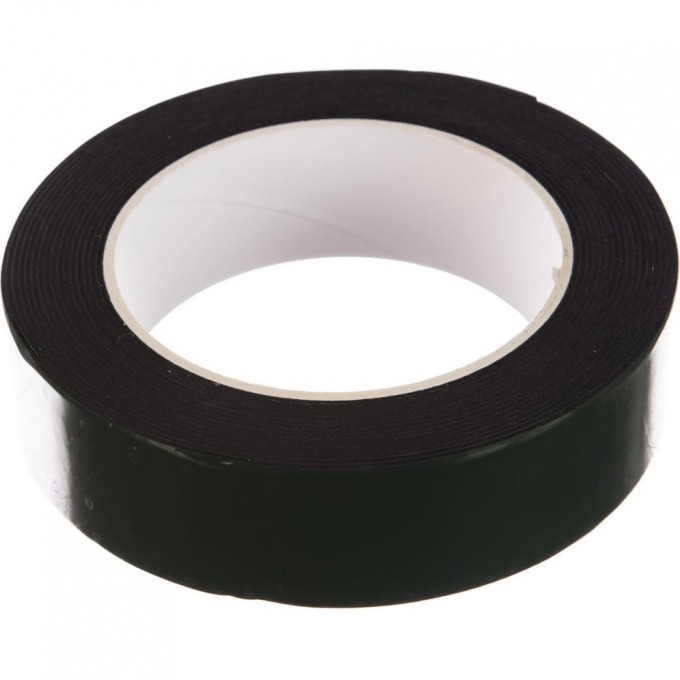 Двухсторонний скотч REXANT, черная, вспененная ЭВА основа, 30 мм, ролик 5 м 09-6130