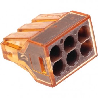 Экспресс-клемма REXANT СМК 773-606 с пастой, 6-проводная 0,75-4 мм² (50 шт/уп)