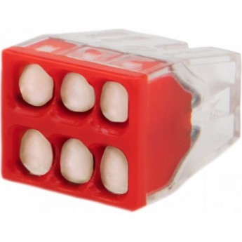 Экспресс-клемма с пастой REXANT СМК 2273-246, 6-проводная 0.5-2.5 мм², прозрачная (100 шт./уп.)