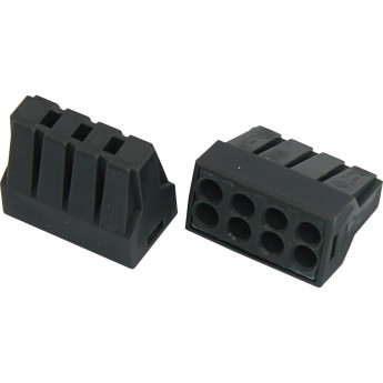 Экспресс-клемма с пастой REXANT СМК 773-308, 8-проводная до 2,5 мм² серая, (блистер 5шт.)