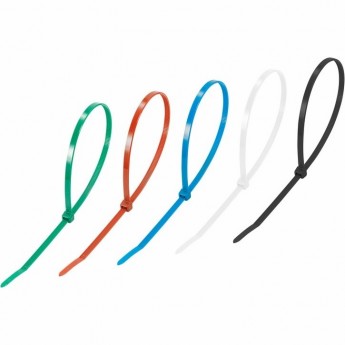 Хомут-стяжка REXANT нейлоновая 400x4.8 мм цветная, 25 шт.