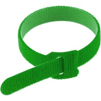 Хомут–липучка REXANT 230х13 мм многоразовый зеленый, 12 шт.