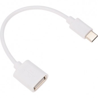 Кабель REXANT OTG Type C на USB/2,4A, PVC, 15 см, белый