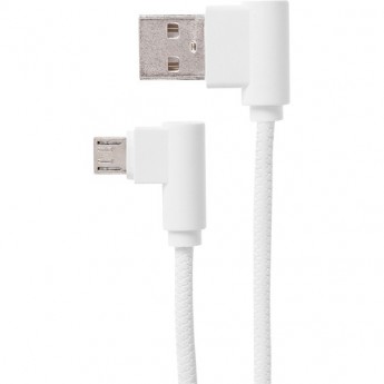 Кабель REXANT USB-A – micro USB, 0,5А, 1м, белый, шнур soft touch, угловые разъемы