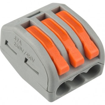 Клемма универсальная REXANT СМК 222-413, 3-проводная прозрачная, 20 шт.