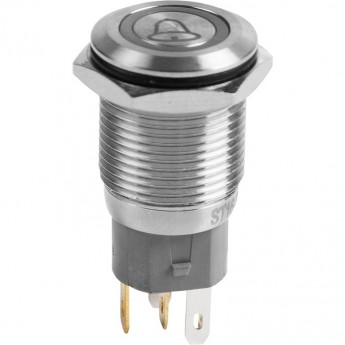 Кнопка антивандальная REXANT 16 б/фикс колокол плоская подсветка красная