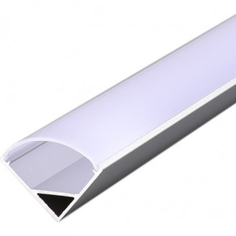 Комплект углового алюминиевого профиля REXANT с рассеивателем, 16х16мм, 2м