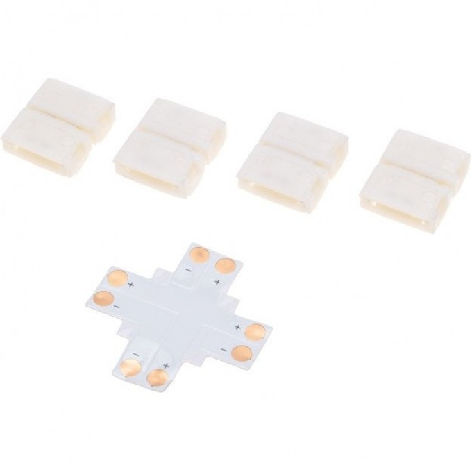 Коннектор REXANT Х-образный для светодиодной ленты SMD 10мм 148-122