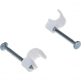 Крепеж кабеля REXANT круглый 6 мм, белый (упак. 20 шт)