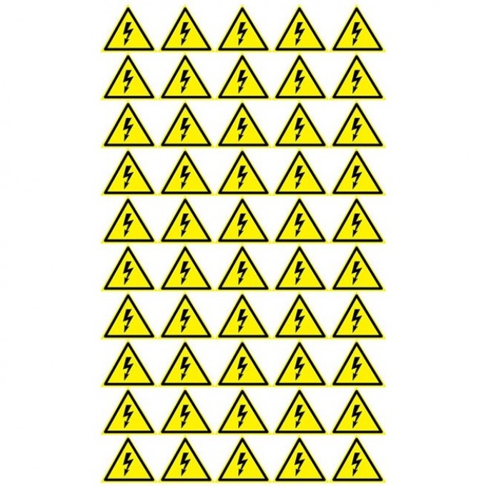 Наклейка REXANT знак электробезопасности «Опасность поражения электротоком» 25х25х25 мм 100 шт. 56-0006-1