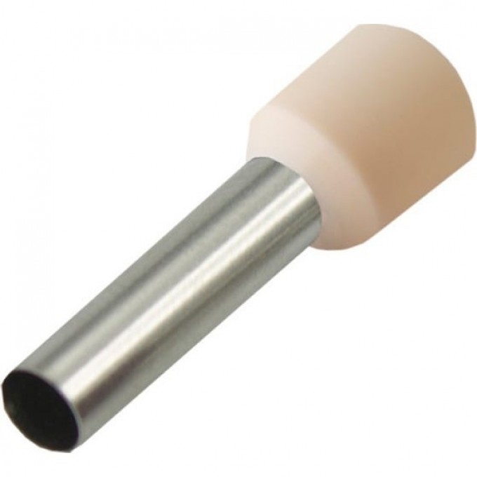 Наконечник штыревой REXANT F-18 мм 10 мм² втулочный изолированный слоновая кость 08-1826