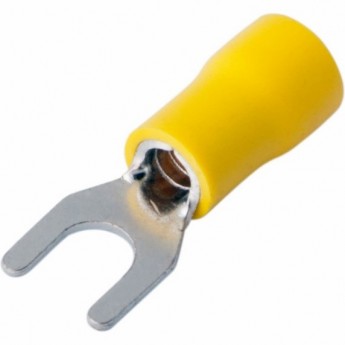 Наконечник вилочный REXANT 5.3 мм 4-6 мм² изолированный желтый Наконечник вилочный REXANT 5.3 мм 4-6 мм² изолированный желтый