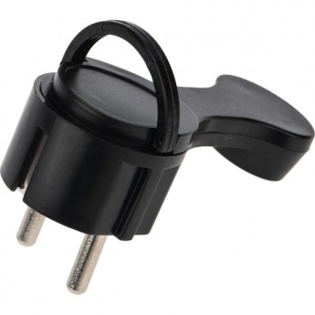 Плоская угловая вилка Евро REXANT с заземлением 16 А черная Плоская угловая вилка Евро REXANT с заземлением 16 А черная