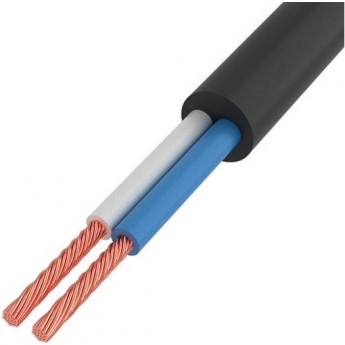 Провод REXANT ПВС 2x0.75 мм² соединительный черный 5 м