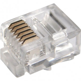 Разъем телефонный REXANT UTP RJ-12(6P6C), CAT 3 Разъем телефонный REXANT UTP RJ-12(6P6C), CAT 3