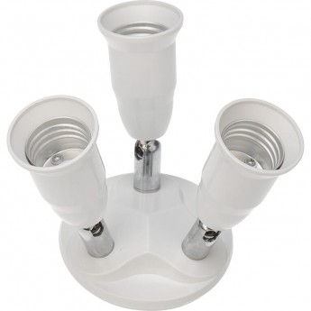 Разветвитель цокольный REXANT Е27-3хЕ27 (поворотный цоколь) белый Разветвитель цокольный REXANT Е27-3хЕ27 (поворотный цоколь) белый