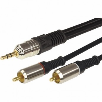 Шнур REXANT стерео 3.5 мм - 2 RCA 10 м gold-металл Шнур REXANT стерео 3.5 мм - 2 RCA 10 м gold-металл