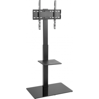Стойка REXANT напольная с кронштейном для телевизора 32"-55", с дополнительной полкой для медиа-оборудования