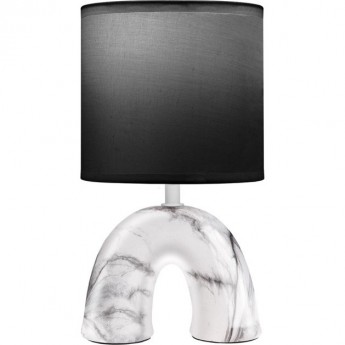 Светильник декоративный настольный REXANT ФОРТЕ основание дуга под белый мрамор черный абажур Е27 60Вт