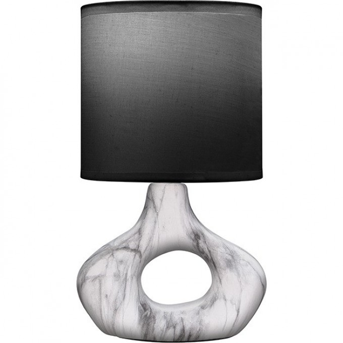 Светильник декоративный настольный REXANT ФОРТЕ основание кольцо под белый мрамор черный абажур цоколь Е27, 60Вт 603-1026