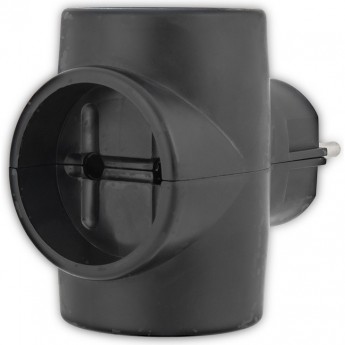 Тройник электрический REXANT 6А без заземления, черный Тройник электрический REXANT 6А без заземления, черный