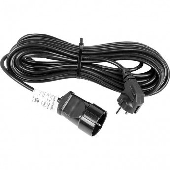 Удлинитель-шнур REXANT ПВС 3х0.75 1300 Вт 20 м с/з черный