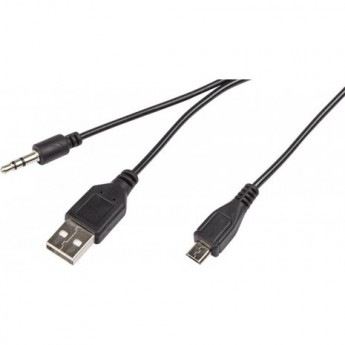 USB-AUX кабель REXANT на microUSB для портативных колонок 0.5 м