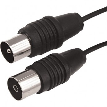 ВЧ-кабель REXANT, ТВ-гнездо - ТВ-штекер, длина 7 метров, черный