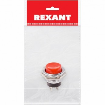 Выключатель-кнопка REXANT RWD-306 металл красная индивидуальная упаковка